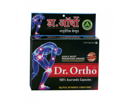 100% Ayurvedic Capsules DR. ORTHO (Доктор Орто аюрведические обезболивающие капсулы), 30 капс.