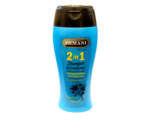 2 in 1 Shampoo & Conditioner NOURISHMENT, Hemani (2 в 1 шампунь и кондиционер ПИТАНИЕ, для ежедневного использования, для всех типов волос, Хемани), 200 мл.