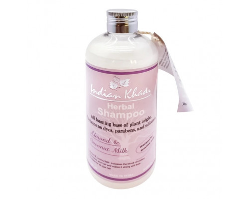 ALMOND & COCONUT MILK Shampoo for Sensitive Scalp Indian Khadi (Травяной шампунь Миндальное и кокосовое молоко, для чувствительной кожи головы, Индиан Кхади), 300 мл.