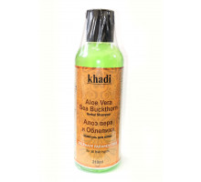ALOE VERA SEA BUCKTHORN Herbal Shampoo, Khadi (АЛОЭ ВЕРА И ОБЛЕПИХА шампунь для волос, Кхади), 210 мл.
