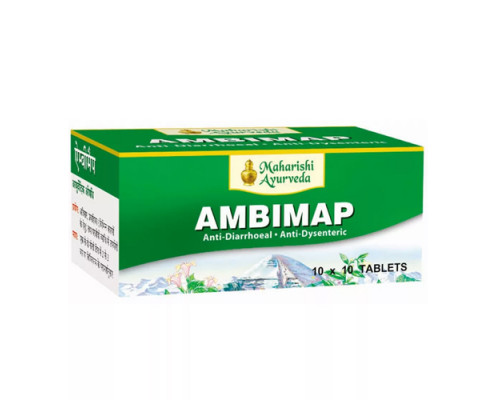 AMBIMAP Anti-Diarrhoeal, Anti-Dysenteric, Maharishi Ayurveda (АМБИМАП, антидиарейное, антипаразитарное средство, Махариши Аюрведа), 100 таб.