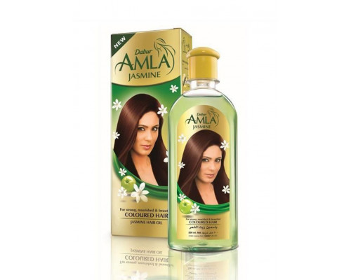 AMLA JASMINE Hair Oil, Dabur (АМЛА ЖАСМИН  Масло для окрашенных волос, Дабур), 200 мл.