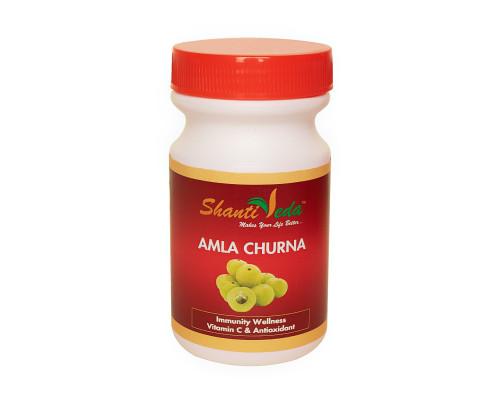 AMLA churna Shanti Veda (Амла порошок (чурна), натуральный источник антиоксидантов и витамина С, Шанти Веда), 100 г.