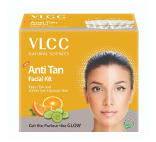ANTI TAN FACIAL KIT Fades Tan and Soften Sun Exposed Skin, VLCC (ПРОТИВ ЗАГАРА набор для уменьшения загара и смягчения кожи, подвергшейся воздействию солнца), 6x10 г.