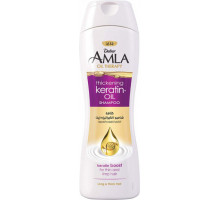 Amla Oil Therapy, Thickening KERATIN+ OIL Shampoo, Dabur (Шампунь КЕРАТИН+ МАСЛО для тонких и ослабленных волос, Дабур), 200 мл.
