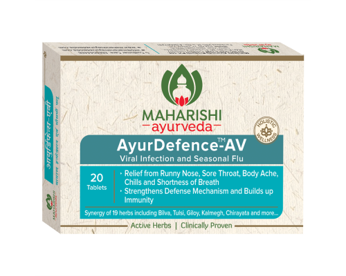 AyurDefence-AV, Maharishi Ayurveda (АюрДефенс-АВ, защита от вирусных инфекций и сезонного гриппа, Махариши Аюрведа), 20 таб.