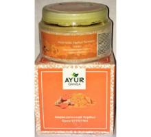 Ayurvedic Herbal TURMERIC Cream, Ayur Ganga (Аюрведический хербал крем КУРКУМА), 30 г.
