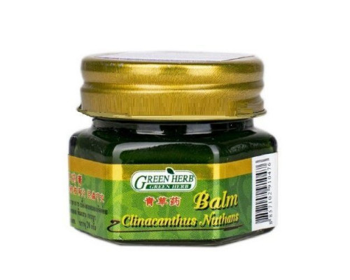 BALM CINACANTHUS NUTHANS, Green Herb (Бальзам с клинакантусом нутансом, зелёный), 20 г.