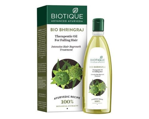 BIO BHRINGRAJ Therapeutic Oil For Falling Hair, Biotique (БРИНГРАДЖ лечебное масло против выпадения волос, Биотик), 100 мл.