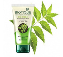 BIO NEEM Purifying Face Wash, Biotique (НИМ Очищающий гель для умывания против акне, для всех типов кожи, Биотик), 100 мл.