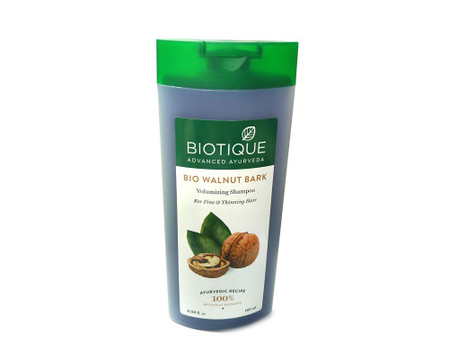 BIO WALNUT BARK Volumizing Shampoo, Biotique (ГРЕЦКИЙ ОРЕХ Шампунь для объема волос, Биотик), 180 мл.