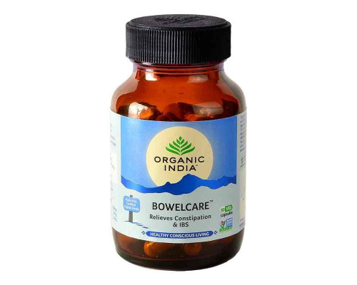 BOWELCARE Relieves Constipation & IBS, Organic India (БОУЭЛКЕА, здоровье кишечника, избавление от запора, Органик Индия), 60 капс.