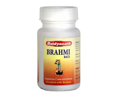 BRAHMI Bati, Baidyanath (БРАМИ (БРАХМИ) Вати, Тоник для мозга, Байдьянатх), 80 таб.