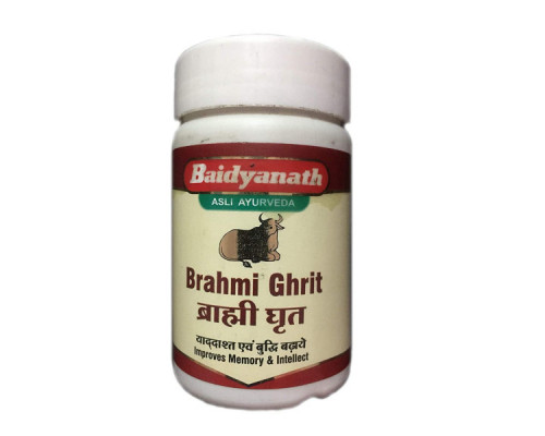 BRAHMI GHRIT Improves Memory & Intellect, Baidyanath (БРАМИ ГРИТ для улучшения памяти и интеллекта, Бадьянатх), 100 г.