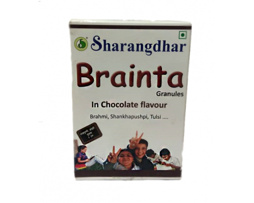 BRAINTA Granules In chocolate flavour Sharangdhar (Гранулы БРАИНТА с шоколадным вкусом, для улучшения мозговой деятельности, Шарангдхар), 100 г.