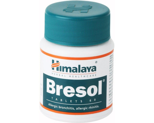 BRESOL TABLETS Allergic bronchitis, allergic rhinitis Himalaya (БРЕСОЛ (БРЕЗОЛ), лечение заболеваний дыхательных путей, Хималая), 60 таб.