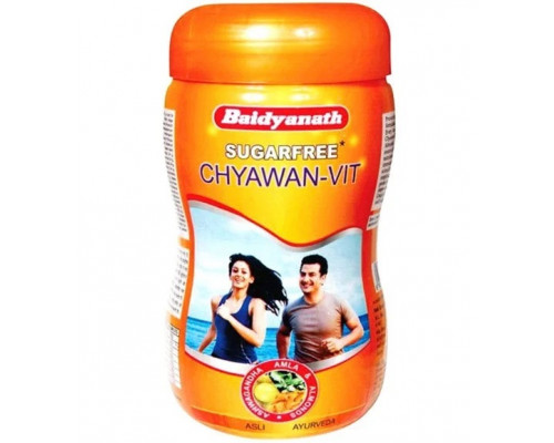 Baidyanath CHYAWAN-VIT Sugar Free (Чаванпраш Чван-Вит без сахара с шафраном, миндалём и ашвагандхой, Бадьянатх), 1 кг.