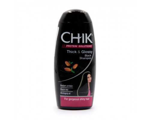 CHIK Black Shampoo, Cavin Kare (ШИК Черный шампунь для тонких и ослабленных волос с миндальным белком, черным чаем и маслом брингарадж), 35 мл.