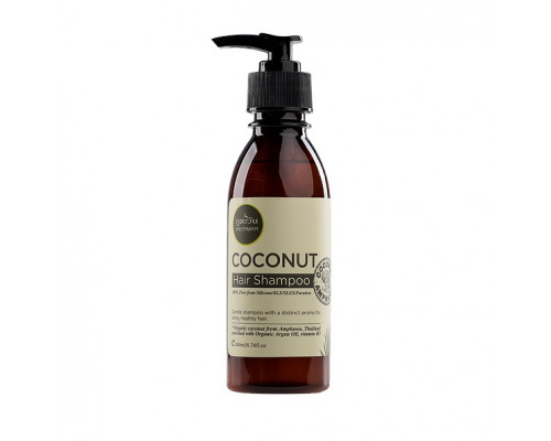 COCONUT Hair Shampoo, 100% Free from Silicone, SLS, SLES, Paraben, Phutawan (КОКОСОВЫЙ шампунь для волос, без силиконов, СЛС и парабенов), 200 мл.