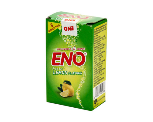 ENO Fruit Salt LEMON FLAVOUR (Фруктовая соль от изжоги ЭНО с ар-ом Лимона), 1 уп. (6 саше)
