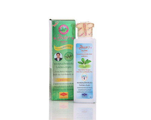 Extra Herbal Shampoo, Jinda (Шампунь растительный натуральный травяной лечебный особый, Джинда), 250 мл.