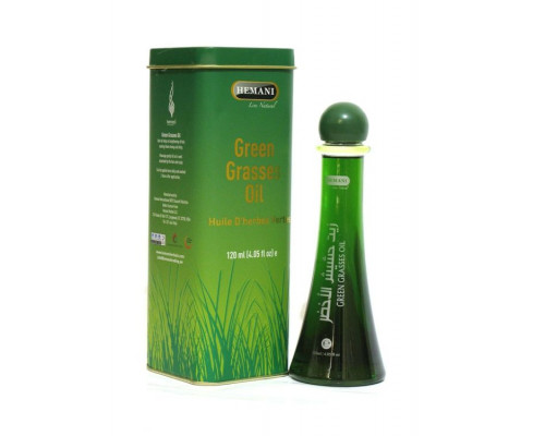 GREEN GRASSES OIL, Hemani (ЗЕЛЁНЫХ ТРАВ масло для волос, Хемани), 120 мл.