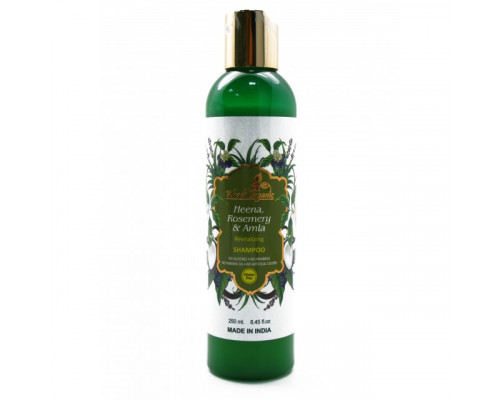 HEENA, ROSEMERY & AMLA Revitalizing Shampoo Khadi Organic (Травяной восстанавливающий шампунь Амла, Хна и Розмарин, Кхади Органик), 250 мл.