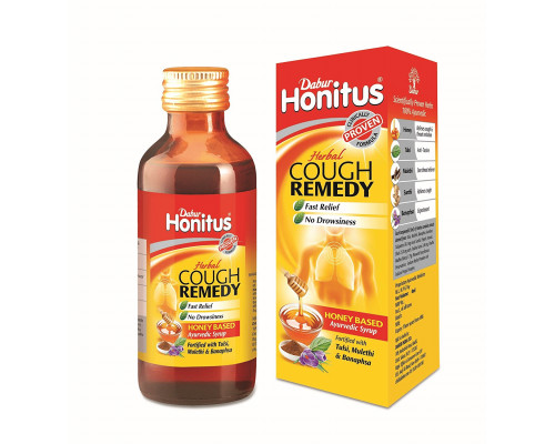 HONITUS Cough Remedy, Dabur (ХАНИТУС (Хонитус) Сироп от кашля, Дабур), 100 мл.