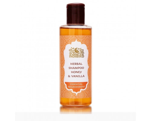 Herbal Shampoo HONEY & VANILLA, Indibird (Травяной шампунь МЁД И ВАНИЛЬ, Индибёрд), 200 мл.