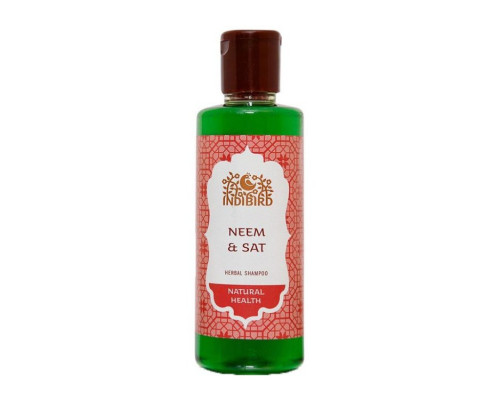 Herbal Shampoo NEEM & SAT, Indibird (Травяной шампунь НИМ И САТ, Индибёрд), 200 мл.
