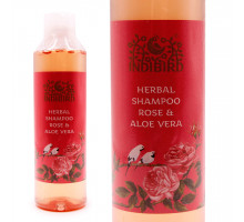 Herbal Shampoo ROSE & ALOE VERA, Indibird (Травяной шампунь РОЗА И АЛОЭ (алое) ВЕРА, Индибёрд), 200 мл.