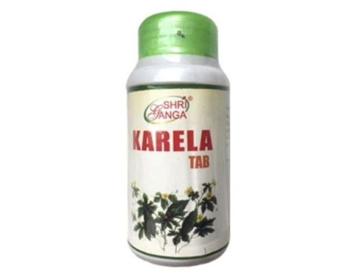 KARELA tab, Shri Ganga (КАРЕЛА, для регуляции сахара в крови, Шри Ганга), 120 таб.