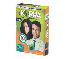 KORRA Natural Black Hair shampoo (Шампунь-краска, Натуральный Черный, окрашивание за 10 минут, Корра), 30 мл.