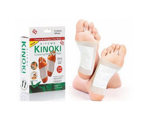 Kiyome KINOKI Cleansing Detox Foot Pads (Детоксикационный пластырь для стоп), 1 уп. (10 штук)