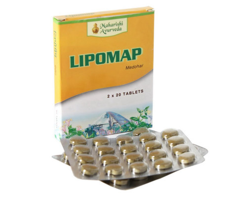 LIPOMAP Maharishi Ayurveda (Липомап, снижение уровня холестерина, Махариши Аюрведа), 40 таб.