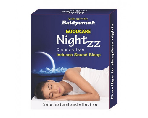 NIGHTZZ Induces Sound Sleep, Good Care Baidyanath (НАЙТЗ, Натуральное снотворное, Байдьянатх), 10 капс.