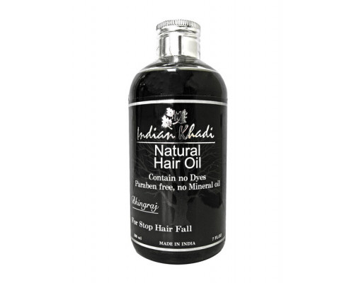 Natural Hair Oil BHRINGRAJ, Indian Khadi (Натуральное масло для волос БРИНГРАДЖ, Против выпадения волос, Индиан Кхади), 200 мл.