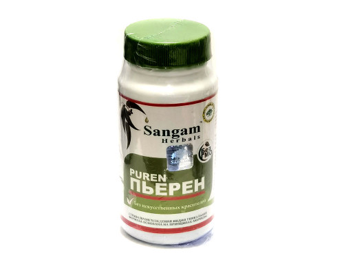 PUREN, Sangam Herbals (ПЬЕРЕН, для здоровья кожи, Сангам Хербалс), 60 таб. по 750 мг.