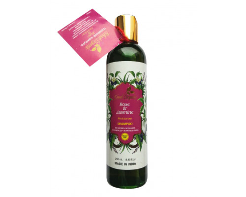 ROSE and JASMINE Moisturizer Shampoo, Khadi Organic (Травяной шампунь, увлажняющий, Роза и Жасмин, Кхади Органик), 250 мл.
