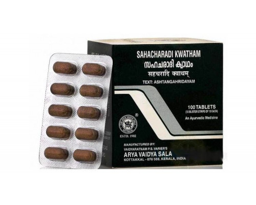 SAHACHARADI KWATHAM tablets Kottakkal Ayurveda (САХАЧАРАДИ Кватхам таблетки, от болей в спине и ногах, Коттаккал Аюрведа), 100 таб.