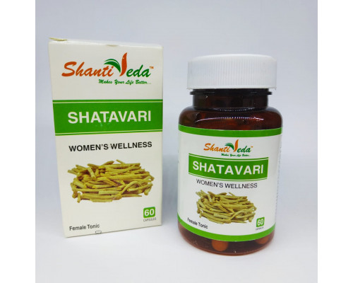 SHATAVARI capsules Shanti Veda (ШАТАВАРИ в капсулах, женское здоровье, Шанти Веда), 60 капс.