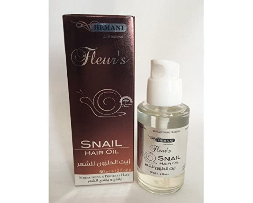 SNAIL Hair Oil, Hemani (УЛИТКА масло для волос, несмываемое, Хемани), 60 мл.