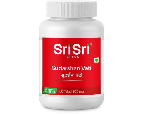 SUDARSHAN VATI, Sri Sri Tattva (СУДАРШАН ВАТИ, от лихорадки и заболеваний печени, Шри Шри Таттва), 60 таб.