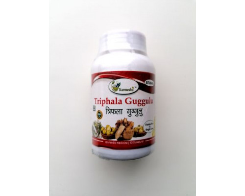TRIPHALA GUGGULU, Karmeshu (ТРИФАЛА ГУГГУЛ, для очищения и омоложения организма, Кармешу), 80 таб. по 250 мг.