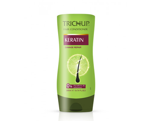 Trichup Hair Conditioner KERATIN Damage Repair, Vasu (Тричуп Кондиционер КЕРАТИН, Восстановление поврежденных волос, Васу), 200 мл.