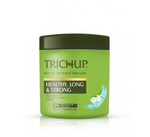 Trichup Hair Mask HEALTHY, LONG & STRONG Hot Oil Treatment, Vasu (Тричуп Маска для волос ЗДОРОВЫЕ ДЛИННЫЕ И СИЛЬНЫЕ, Обогащена Готуколой, Хной и Жасмином, Васу), 500 мл.
