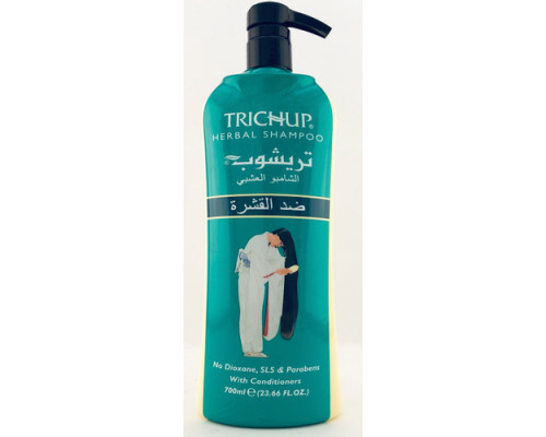 Trichup Herbal Shampoo ANTI DANDRUFF, Vasu (Тричуп травяной шампунь-кондиционер ПРОТИВ ПЕРХОТИ, Васу), с дозатором, 700 мл.