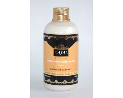 True Herbal Conditioner SAFFRONE & HONEY, Kajal (ШАФРАН И МЁД натуральный кондиционер для блеска волос, Каджал), 200 мл.