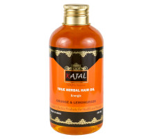 True Herbal Hair Oil  ORANGE & LEMONGRASS, Energic, Kajal (Травяное тонизирующее масло для волос АПЕЛЬСИН И ЛЕМОНГРАСС, Каджал), 200 мл.