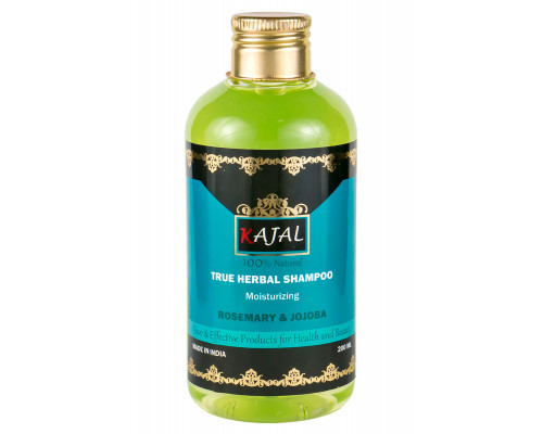 True Herbal Shampoo ROSEMARY & JOJOBA, Kajal (РОЗМАРИН И ЖОЖОБА натуральный увлажняющий шампунь, Каджал), 200 мл.